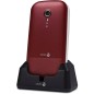 Doro 2404 Double Sim Flap Red / White