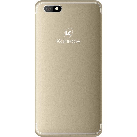 Konrow Easy Feel - Smartphone Android - 4G - Ecran 5' - Double Sim - 16Go, 1Go RAM - Or