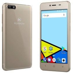 Konrow Easy Feel - Android Smartphone - 4G - 5'' Screen - Dual Sim - 16GB, 1GB RAM - Gold