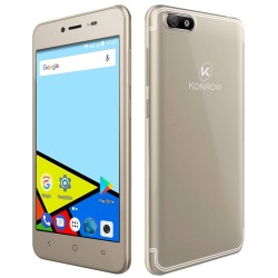 Konrow Easy Feel - Android Smartphone - 4G - 5'' Screen - Dual Sim - 16GB, 1GB RAM - Gold