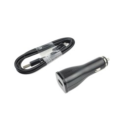 Samsung EP-LN915UBEGWW - Complete Car Charger - 15W Fast Charge Adapter & Micro USB Cable - Black (Original Packaging)