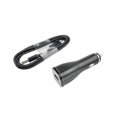 Samsung EP-LN915UBEGWW - Caricabatteria da auto completo - Adattatore di ricarica rapida da 15 W e cavo micro USB - Nero (confez
