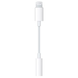 Apple MMX62 Original Lightning to 3.5mm Jack Adapter - White (Bulk)