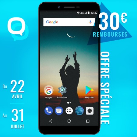 Konrow Sky - Smartphone Android - 4G - Écran 5.5' - Double Sim - 16Go, 2Go RAM - Noir