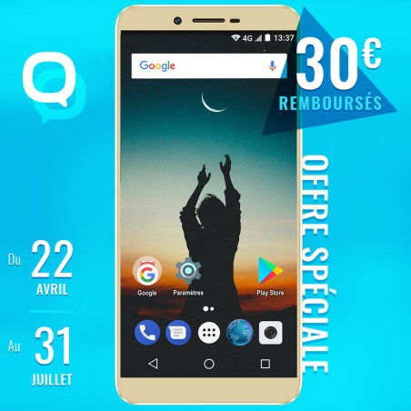 Konrow Sky - Smartphone Android - 4G - Écran 5.5' - Double Sim - 16Go, 2Go RAM - Or