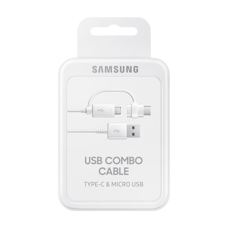 Samsung EP-DG930DWEGWW - Cavo combinato micro USB e tipo C - 1.5m - Bianco (blister)