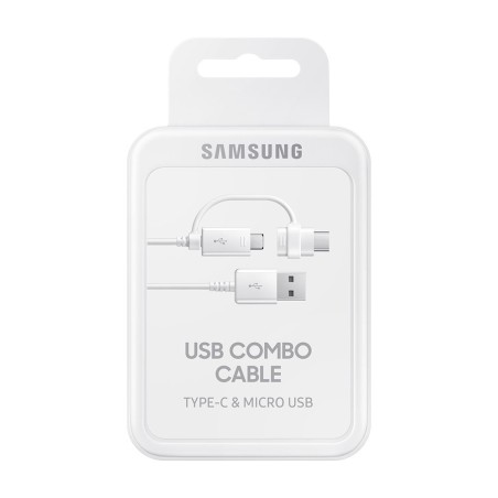 Samsung EP-DG930DWEGWW - Micro USB & Type C Combo Cable - 1.5m - White (Blister)