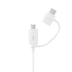 Samsung EP-DG930DWEGWW - Micro USB & Type C Combo Cable - 1.5m - White (Blister)