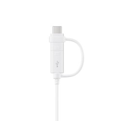 Samsung EP-DG930DWEGWW - Cavo combinato micro USB e tipo C - 1.5m - Bianco (blister)