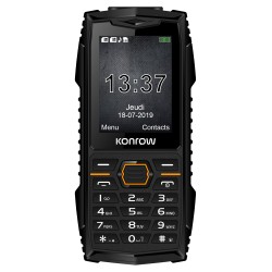 Konrow Stone Plus - IP68 Certified Shockproof Phone - 2.4'' - Dual Sim - Black