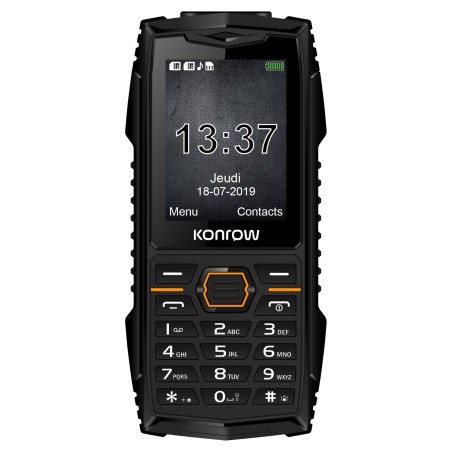 Konrow Stone Plus - IP68 Certified Shockproof Phone - 2.4'' - Dual Sim - Black