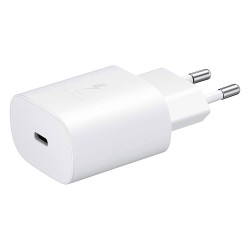Samsung EP-TA800EB - USB Type C Power Adapter (25W, Fast Charge, White) - Original, Bulk