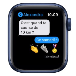 Apple Watch Serie 6 Blue (40mm, Sport Band GPS) Bracelet Bleu