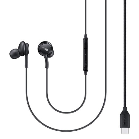 Samsung EO-IC100BBEGEU - AKG In-Ear Headphone - Type C Connector, Black, Remote Control (Original Packaging)