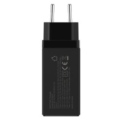 Doogee - Power Adapter 2 USB Type C Port & 1 USB Port (65W Fast Charging) - Blister, Black