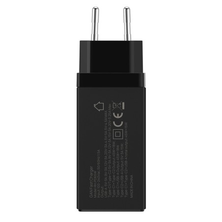 Doogee - Power Adapter 2 USB Type C Port & 1 USB Port (65W Fast Charging) - Blister, Black