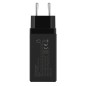 Doogee – Netzteil mit 2 USB-Typ-C-Anschlüssen und 1 USB-Anschluss (65 W Schnellladung) – Blister, Schwarz