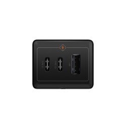 Doogee - Netzteil 2 x USB Typ C & 1 x USB (Schnellladung 65 W, ) - Schwarz (Blister)