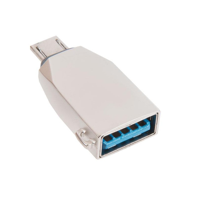 OTG USB / Micro USB Adapter - Silver (Bulk)