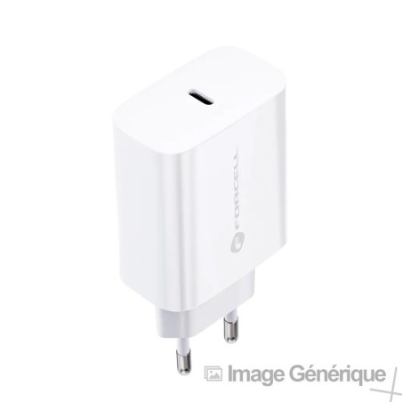 USB Type-C Power Adapter - 25W, Fast Charging White - Blister