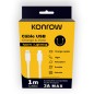 Konrow KCCTLNPDW1 - USB Lightning to Type C Cable (1m, Nylon, White) - Original Packaging