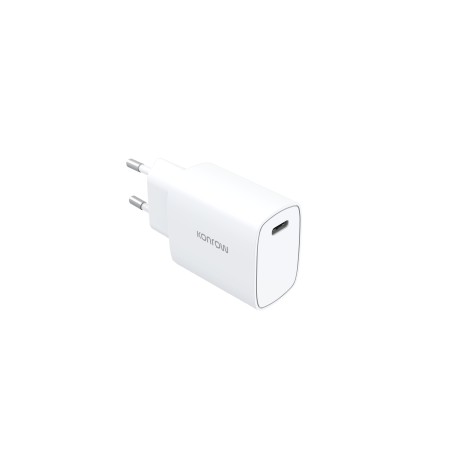 Konrow KC20CW - Adattatore di alimentazione USB tipo C - Ricarica rapida da 20 W - Bianco (blister)