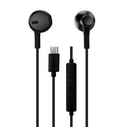 Konrow KE-BTC - Type C Earphones (1.2m, Black) - Original Packaging