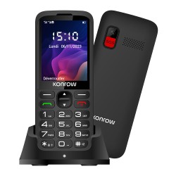 Konrow Senior 280 Next 4G (2.8'' - Dual Sim - With Charging Station) Black