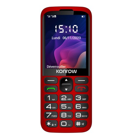 Konrow Senior 280 Next 4G (2.8'' - Dual Sim - With Charging Station) Red
