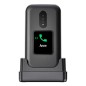 Doro 2880 4G (Clamshell with Charging Cradle, Dual Screen) Black/White