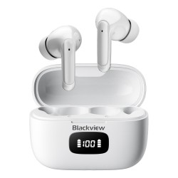 Blackview Airbuds 8 (Display Screen - Bluetooth 5.3) White