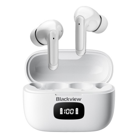 Blackview Airbuds 8 (Display Screen - Bluetooth 5.3) White