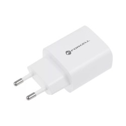 Forcell - 2-Port Power Adapter (Type A and Type C Port, 30W, White) Original Packaging