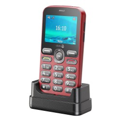 Doro 1880 4G (Charging Cradle) Red