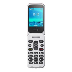 Doro 2880 4G (Flip with Charging Dock, Dual Screen) Red / White