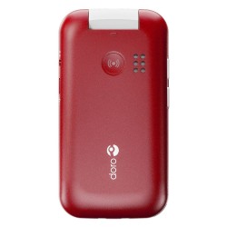 Doro 2880 4G (Flip with Charging Dock, Dual Screen) Red / White