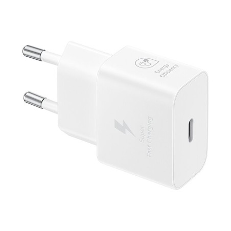Samsung EP-T2510NBE - USB Type-C Power Adapter (25W Fast Charge) - White - Original Packaging