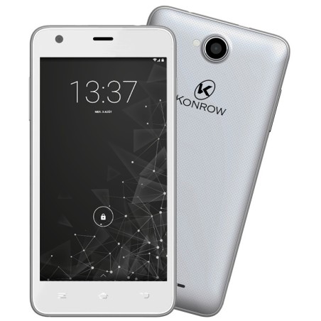 Konrow Coolfive Plus - Smartphone Android 6.0 Marshmallow - 5' - 8Go - Double Sim - Argent